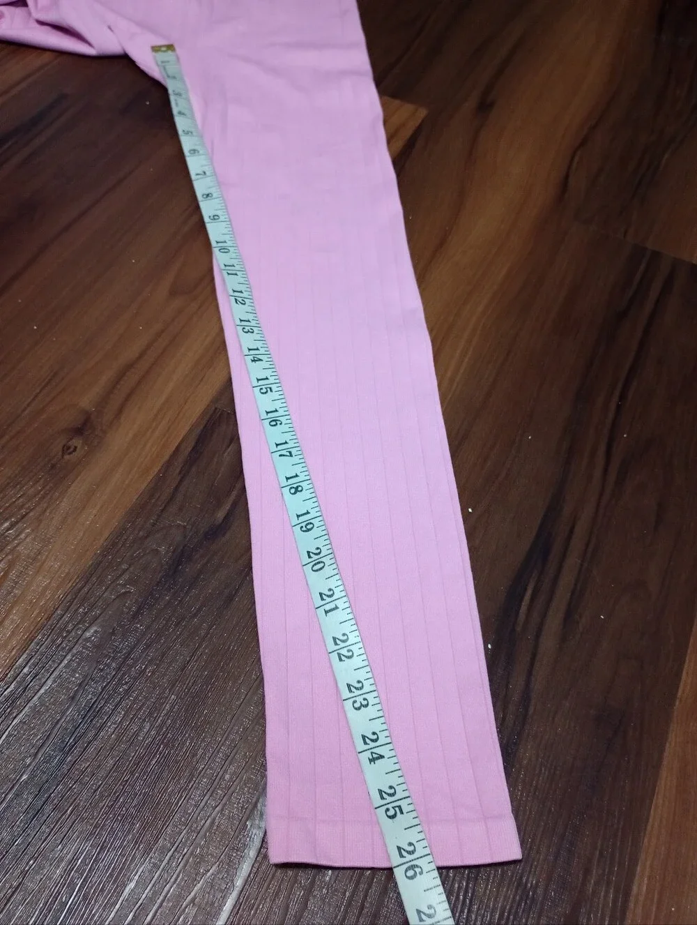 Zara Pink Buttoned Seamless Ribbed Leggings